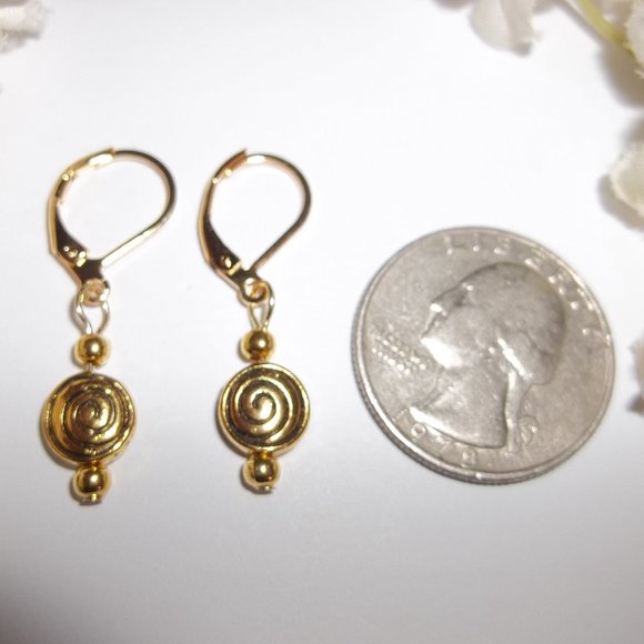 Small Earrings, Gold Earring, Minimalist Earring, Earring, Earring, Earring 8087 - Picture 2 of 8